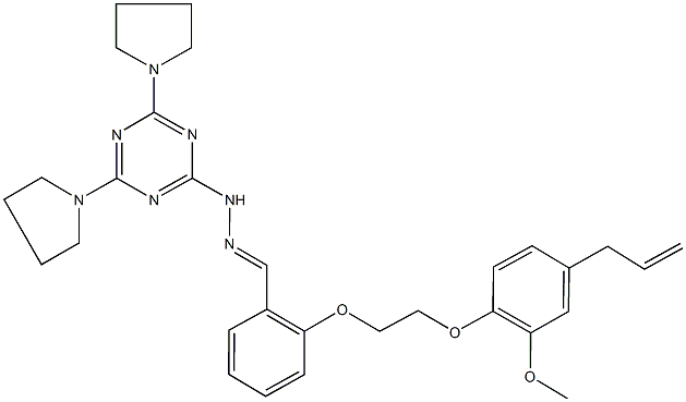 403816-40-0 2-[2-(4-allyl-2-methoxyphenoxy)ethoxy]benzaldehyde (4,6-dipyrrolidin-1-yl-1,3,5-triazin-2-yl)hydrazone