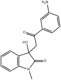 3-[2-(3-aminophenyl)-2-oxoethyl]-3-hydroxy-1-methyl-1,3-dihydro-2H-indol-2-one,404365-92-0,结构式