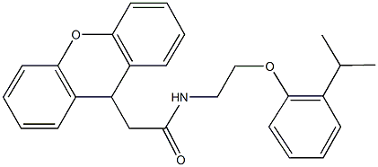 N-[2-(2-isopropylphenoxy)ethyl]-2-(9H-xanthen-9-yl)acetamide,405277-65-8,结构式
