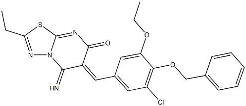 6-[4-(benzyloxy)-3-chloro-5-ethoxybenzylidene]-2-ethyl-5-imino-5,6-dihydro-7H-[1,3,4]thiadiazolo[3,2-a]pyrimidin-7-one|