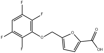 5-[(2,3,5,6-tetrafluorophenoxy)methyl]-2-furoic acid Structure