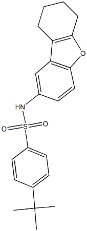4-tert-butyl-N-(6,7,8,9-tetrahydrodibenzo[b,d]furan-2-yl)benzenesulfonamide Structure