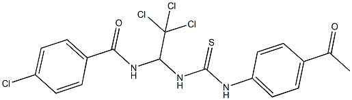 N-(1-{[(4-acetylanilino)carbothioyl]amino}-2,2,2-trichloroethyl)-4-chlorobenzamide|