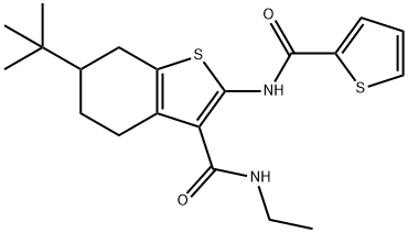 406930-74-3 6-tert-butyl-N-ethyl-2-[(2-thienylcarbonyl)amino]-4,5,6,7-tetrahydro-1-benzothiophene-3-carboxamide