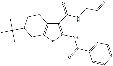 N-allyl-2-(benzoylamino)-6-tert-butyl-4,5,6,7-tetrahydro-1-benzothiophene-3-carboxamide|
