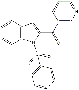 [1-(phenylsulfonyl)-1H-indol-2-yl](3-pyridinyl)methanone|