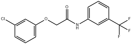 2-(3-chlorophenoxy)-N-[3-(trifluoromethyl)phenyl]acetamide Struktur