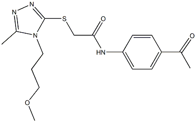 N-(4-acetylphenyl)-2-{[4-(3-methoxypropyl)-5-methyl-4H-1,2,4-triazol-3-yl]sulfanyl}acetamide Struktur