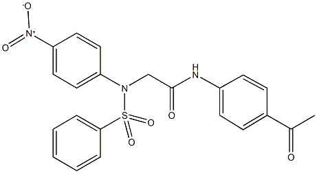 N-(4-acetylphenyl)-2-[{4-nitrophenyl}(phenylsulfonyl)amino]acetamide|