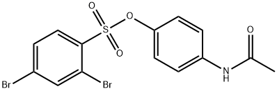 4-(acetylamino)phenyl 2,4-dibromobenzenesulfonate 结构式