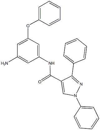 N-(3-amino-5-phenoxyphenyl)-1,3-diphenyl-1H-pyrazole-4-carboxamide Struktur