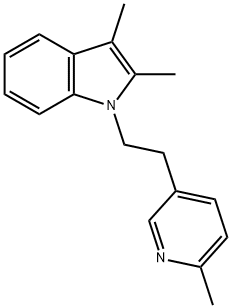 2,3-dimethyl-1-[2-(6-methyl-3-pyridinyl)ethyl]-1H-indole,41505-72-0,结构式
