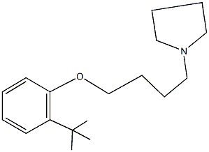 2-tert-butylphenyl 4-(1-pyrrolidinyl)butyl ether 结构式