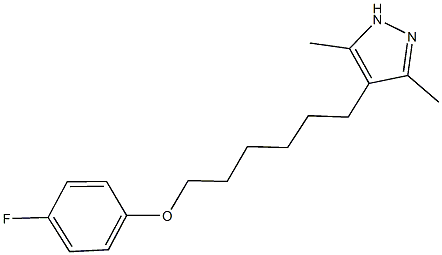 4-[6-(4-fluorophenoxy)hexyl]-3,5-dimethyl-1H-pyrazole Structure