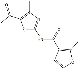 N-(5-acetyl-4-methyl-1,3-thiazol-2-yl)-2-methyl-3-furamide Structure