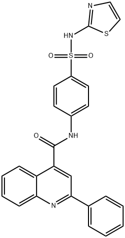 2-phenyl-N-{4-[(1,3-thiazol-2-ylamino)sulfonyl]phenyl}-4-quinolinecarboxamide Struktur