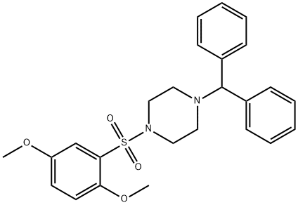 1-benzhydryl-4-[(2,5-dimethoxyphenyl)sulfonyl]piperazine Struktur