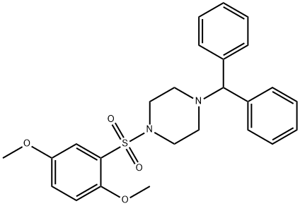 1-benzhydryl-4-[(2,5-dimethoxyphenyl)sulfonyl]piperazine Structure