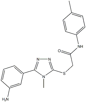 421570-29-8 2-{[5-(3-aminophenyl)-4-methyl-4H-1,2,4-triazol-3-yl]sulfanyl}-N-(4-methylphenyl)acetamide