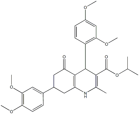 421572-35-2 isopropyl 4-(2,4-dimethoxyphenyl)-7-(3,4-dimethoxyphenyl)-2-methyl-5-oxo-1,4,5,6,7,8-hexahydro-3-quinolinecarboxylate