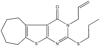 421574-95-0 3-allyl-2-(propylsulfanyl)-3,5,6,7,8,9-hexahydro-4H-cyclohepta[4,5]thieno[2,3-d]pyrimidin-4-one