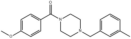 1-(4-methoxybenzoyl)-4-(3-methylbenzyl)piperazine 结构式