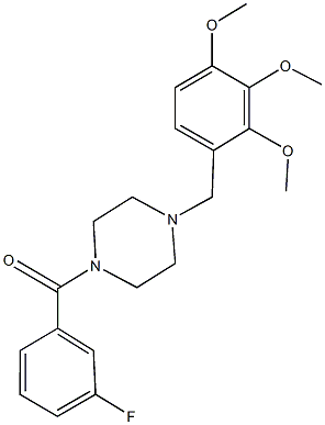 1-(3-fluorobenzoyl)-4-(2,3,4-trimethoxybenzyl)piperazine Structure