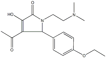 4-acetyl-1-[2-(dimethylamino)ethyl]-5-(4-ethoxyphenyl)-3-hydroxy-1,5-dihydro-2H-pyrrol-2-one 结构式
