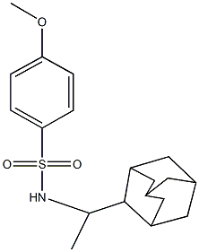 N-[1-(2-adamantyl)ethyl]-4-methoxybenzenesulfonamide Struktur
