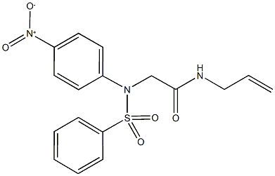 N-allyl-2-[4-nitro(phenylsulfonyl)anilino]acetamide Structure