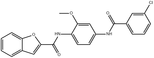 425418-98-0 N-{4-[(3-chlorobenzoyl)amino]-2-methoxyphenyl}-1-benzofuran-2-carboxamide