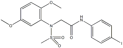 425420-24-2 2-[2,5-dimethoxy(methylsulfonyl)anilino]-N-(4-iodophenyl)acetamide