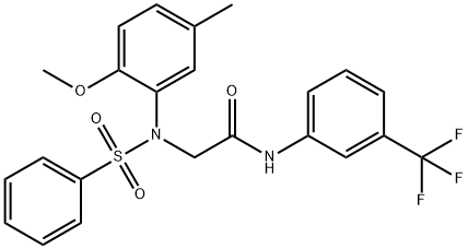 425422-83-9 2-[2-methoxy-5-methyl(phenylsulfonyl)anilino]-N-[3-(trifluoromethyl)phenyl]acetamide