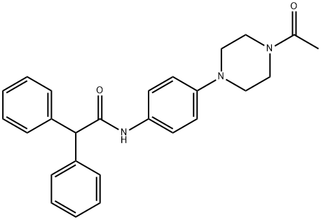 N-[4-(4-acetylpiperazin-1-yl)phenyl]-2,2-diphenylacetamide Struktur