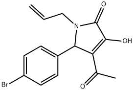4-acetyl-1-allyl-5-(4-bromophenyl)-3-hydroxy-1,5-dihydro-2H-pyrrol-2-one Struktur