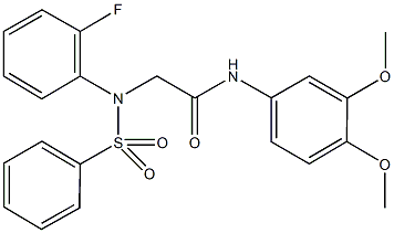 425614-12-6 N-(3,4-dimethoxyphenyl)-2-[2-fluoro(phenylsulfonyl)anilino]acetamide