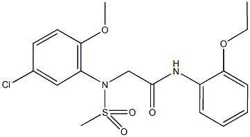 2-[5-chloro-2-methoxy(methylsulfonyl)anilino]-N-(2-ethoxyphenyl)acetamide|