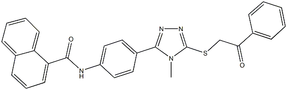 N-(4-{4-methyl-5-[(2-oxo-2-phenylethyl)sulfanyl]-4H-1,2,4-triazol-3-yl}phenyl)-1-naphthamide