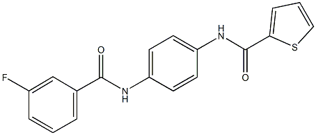N-{4-[(3-fluorobenzoyl)amino]phenyl}-2-thiophenecarboxamide Structure