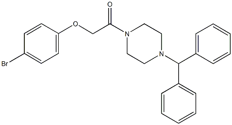 2-(4-benzhydryl-1-piperazinyl)-2-oxoethyl 4-bromophenyl ether Structure