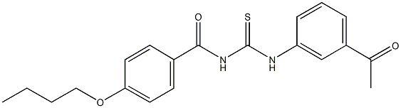 N-(3-acetylphenyl)-N'-(4-butoxybenzoyl)thiourea Struktur