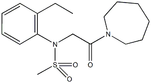 N-[2-(1-azepanyl)-2-oxoethyl]-N-(2-ethylphenyl)methanesulfonamide Structure