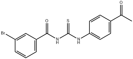N-(4-acetylphenyl)-N'-(3-bromobenzoyl)thiourea Struktur