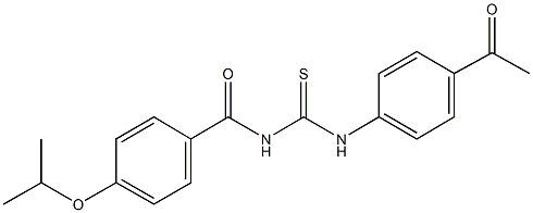 N-(4-acetylphenyl)-N'-(4-isopropoxybenzoyl)thiourea Struktur