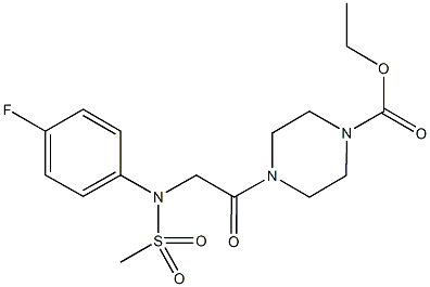 428466-70-0 ethyl 4-{[4-fluoro(methylsulfonyl)anilino]acetyl}-1-piperazinecarboxylate
