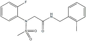 2-[2-fluoro(methylsulfonyl)anilino]-N-(2-methylbenzyl)acetamide Structure