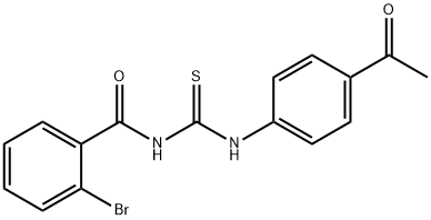 N-(4-acetylphenyl)-N'-(2-bromobenzoyl)thiourea Struktur