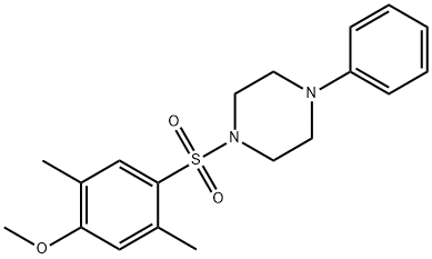 2,5-dimethyl-4-[(4-phenyl-1-piperazinyl)sulfonyl]phenyl methyl ether Struktur
