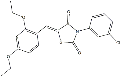 3-(3-chlorophenyl)-5-(2,4-diethoxybenzylidene)-1,3-thiazolidine-2,4-dione Struktur