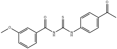 N-(4-acetylphenyl)-N'-(3-methoxybenzoyl)thiourea Struktur